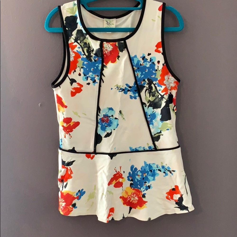 Floral peplum shirt from Anthropologie